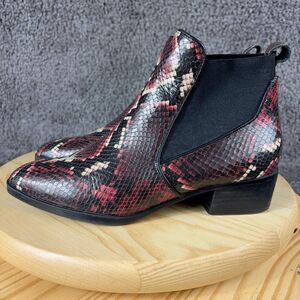 Naturalizer Hailey Chelsea Boot Womens 8.5 Snakeskin Print Ankle Booties